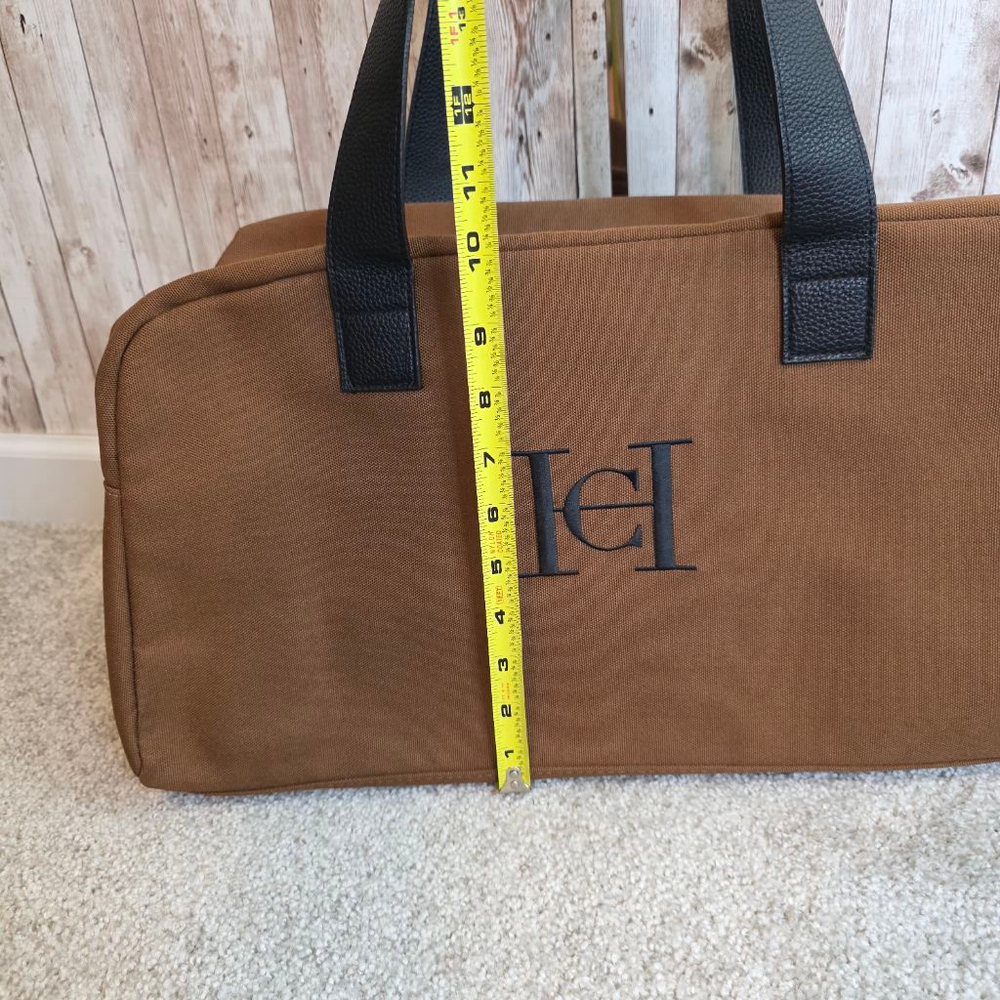 Carolina Herrera Bad Boy Duffle/travel/ gym Bag Brown/Black - Picture 4 of 8